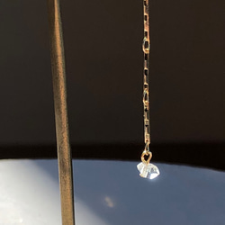 2way 高品質 Herkimer 鑽石 x 淡水珍珠耳環 畢業典禮 畢業典禮 入學典禮 入學典禮 第5張的照片