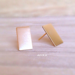 goldplate square ピアス 2枚目の画像