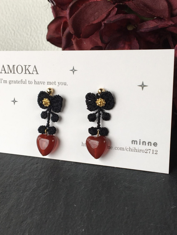 レースブレード とred agate pierce  秋冬 2枚目の画像