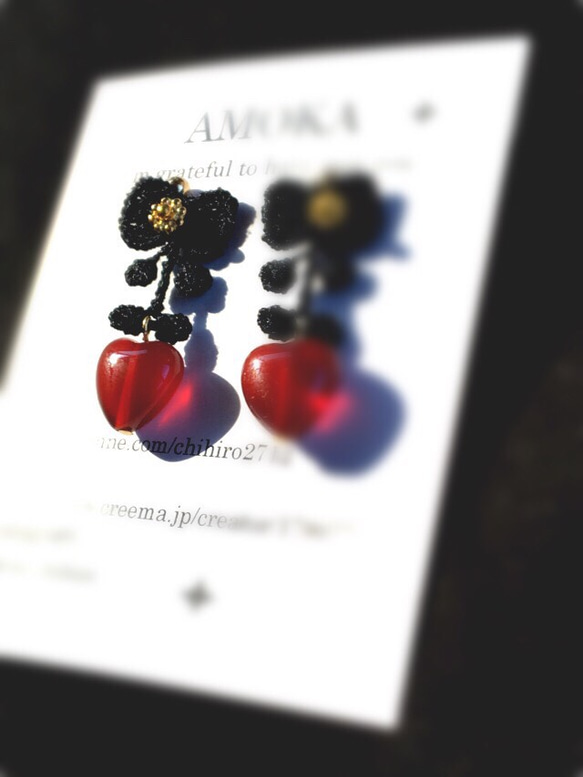 レースブレード とred agate pierce  秋冬 4枚目の画像