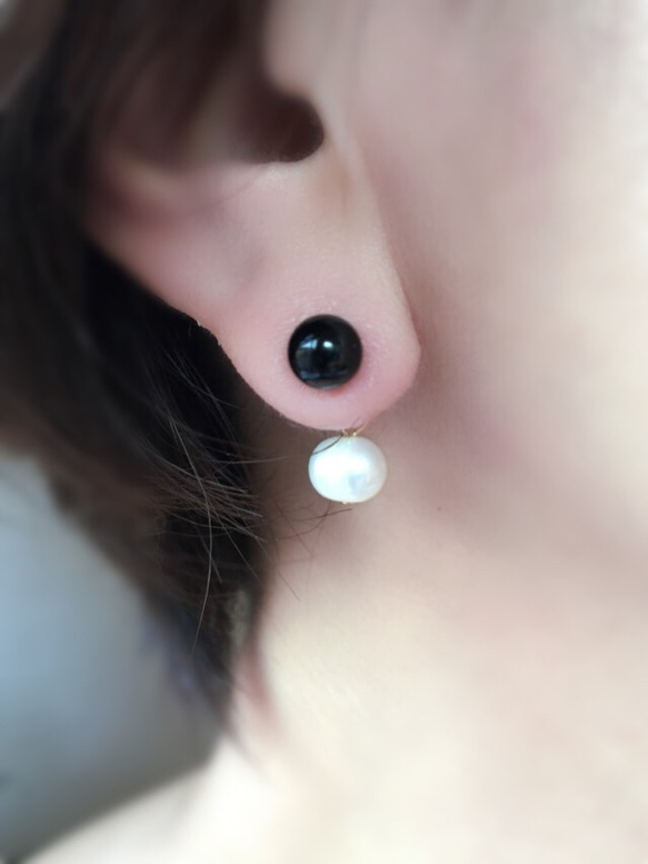 Freshwater Pearl&black onyx 1枚目の画像