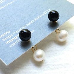 Freshwater Pearl&black onyx 3枚目の画像