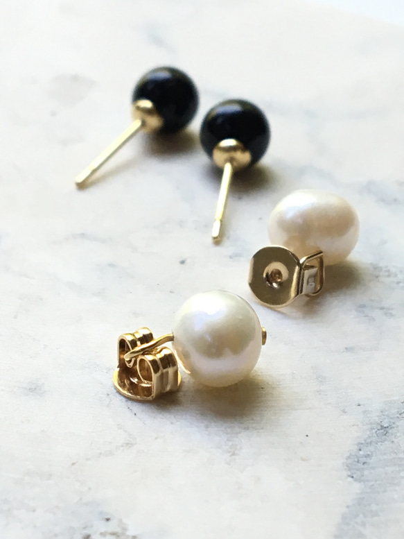 Freshwater Pearl&black onyx 5枚目の画像