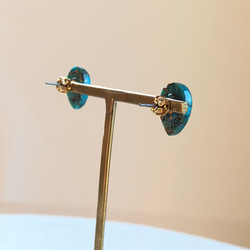 銅綠松石耳環/耳環 第3張的照片