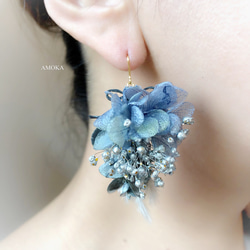 swag bleu clair藍色克萊爾耳環/耳環 第1張的照片