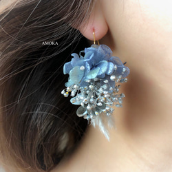 swag bleu clair藍色克萊爾耳環/耳環 第2張的照片