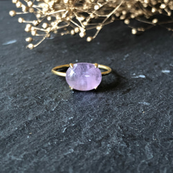 優質silver925 18KGP 薰衣草玉天然石戒指 第7張的照片