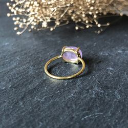 優質silver925 18KGP 薰衣草玉天然石戒指 第6張的照片