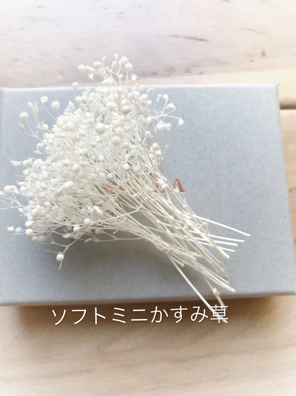 手作りキット　かすみ草ピアス/イヤリング(工具は含まれません) 3枚目の画像