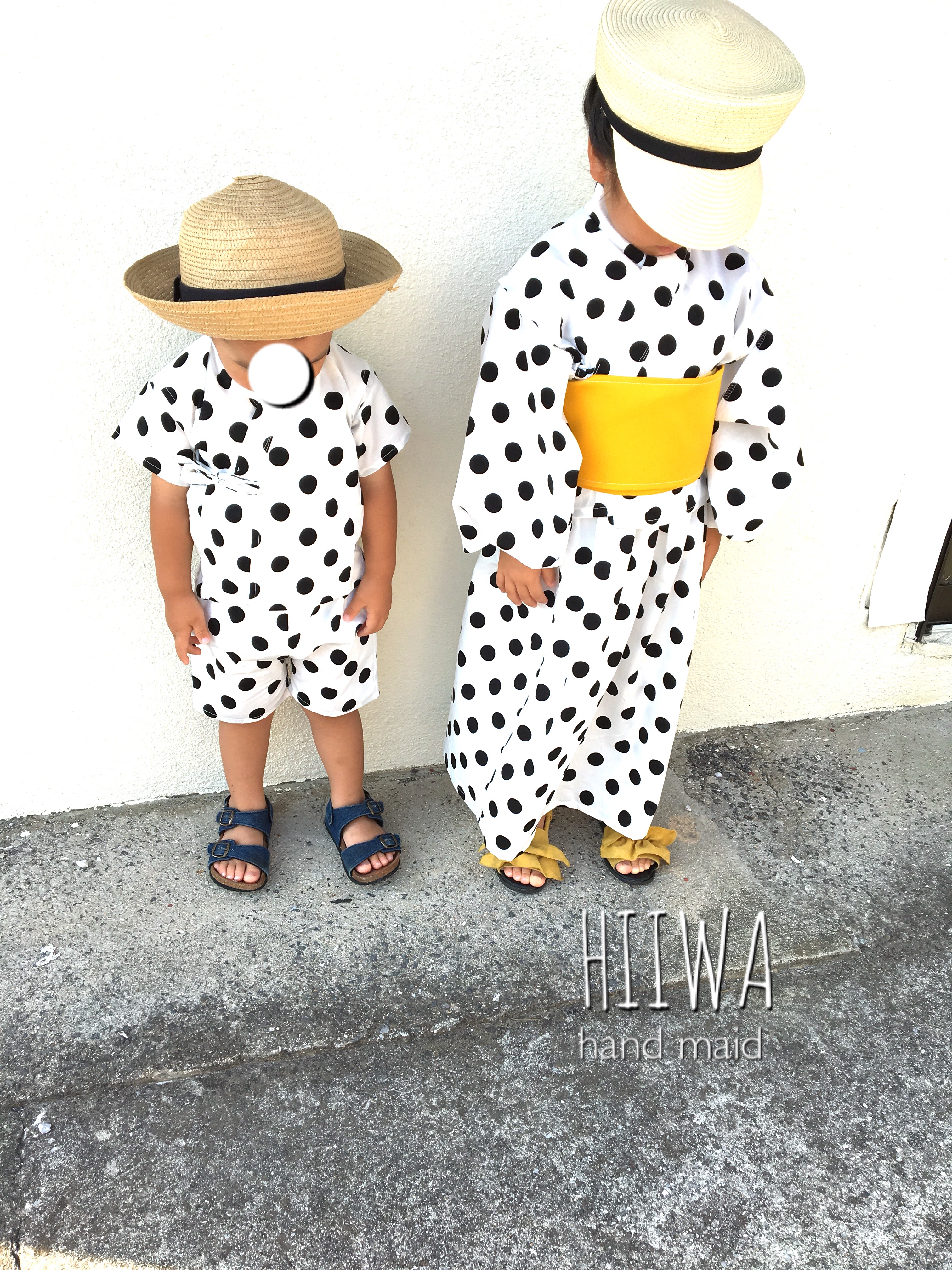 ドットドットお揃い浴衣と甚平さん