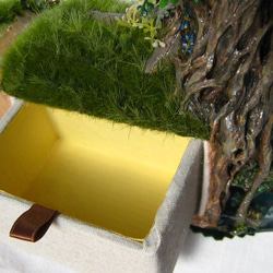 小物入れのジオラマ風――睡蓮咲く水辺の小人の家―― 4枚目の画像