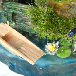 小物入れのジオラマ風――睡蓮咲く水辺の小人の家―― 7枚目の画像