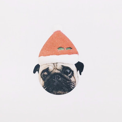 [YONG] Santa Pug 巴哥勇勇聖誕卡片組(5入) 第1張的照片