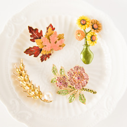 『収穫のシーズン- ゴールドの麦穂のブローチ』 8枚目の画像