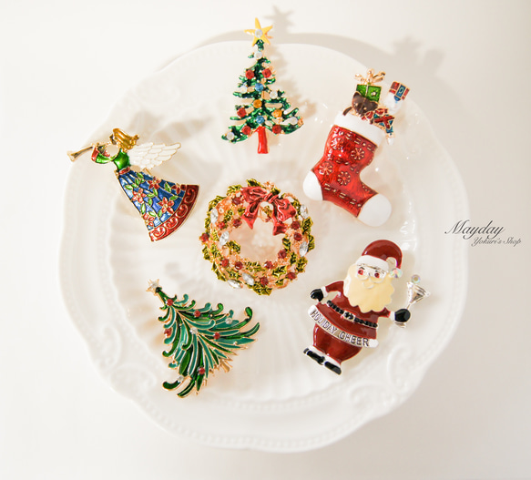『優雅なブローチシリーズ　クリスマスリース』Christmas 11枚目の画像