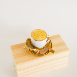 『優雅な午後〜香りカプチーノコーヒーのブローチ』 7枚目の画像