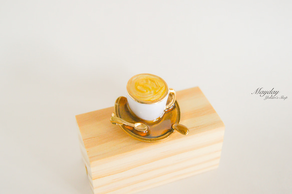 『優雅な午後〜香りカプチーノコーヒーのブローチ』 7枚目の画像