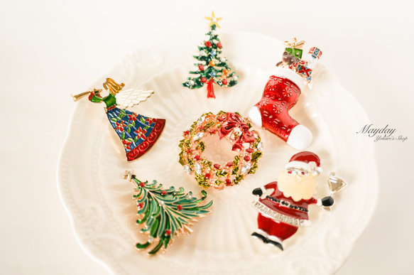 『Christmasブローチシリーズ〜　クリスマスサンタのブローチ』 5枚目の画像