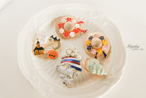 『遠い海へ出航する船のブローチ』 6枚目の画像