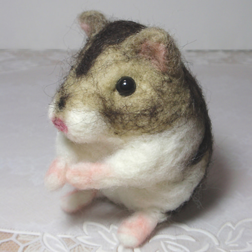 羊毛フェルト リアルなジャンガリアンハムスター ノーマル 羊毛