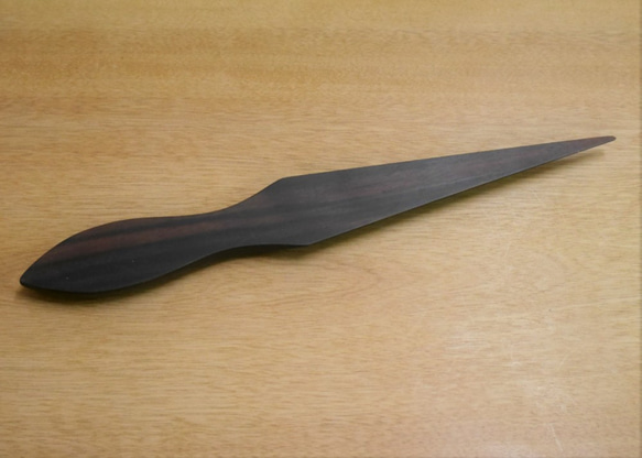 黒檀製ペーパーナイフ：シンプルシンメトリー（受注製作） 5枚目の画像