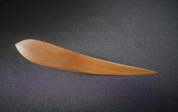 【受注製作】木製ペーパーナイフC（ミズメザクラ天然木） 4枚目の画像