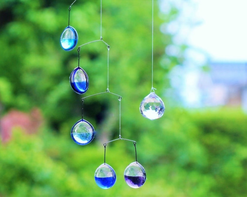 サンキャッチャー♡ハンドメイド「ガラスの花びら♡」 🌱 紫陽花サンキャッチャー もお色増えました