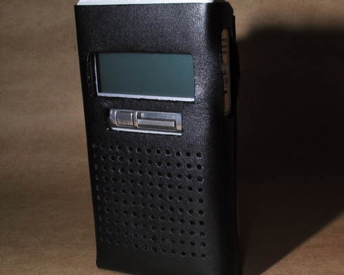 ポケットラジオ用 革ケース（SONY XDR-63TV、牛・黒） 008 その他