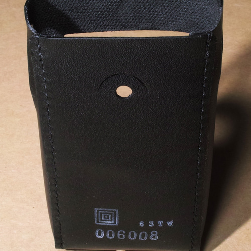 ポケットラジオ用 革ケース（SONY XDR-63TV、牛・黒） 008 その他