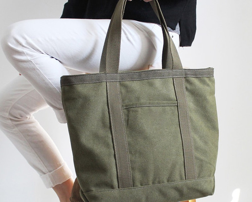 本革★オリーブグリーン トートバッグ ロンシャン LONGCHAMP バック （オリーブグリーン