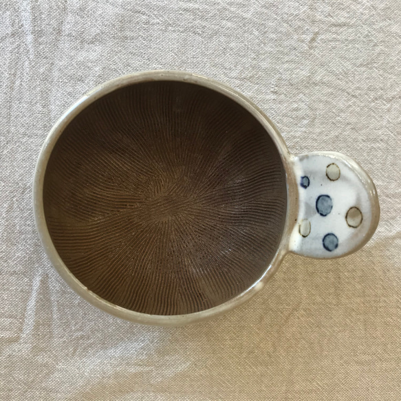 ミモザ柄のすり鉢ボウル（山椒の棒付き） 5枚目の画像