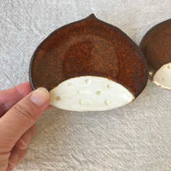 栗の豆皿（小2枚セット） 2枚目の画像