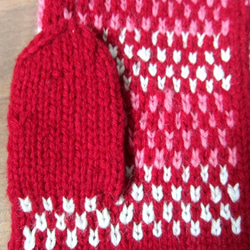 ラトビアの手編みミトン 4枚目の画像
