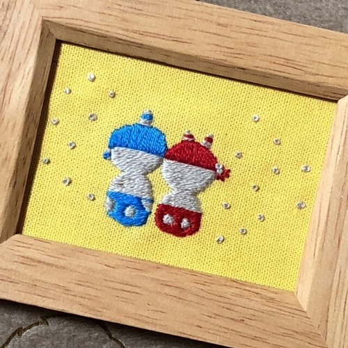 刺繍フレーム 節分② 鬼 豆まき 刺繍フレーム 壁飾り フォトフレーム