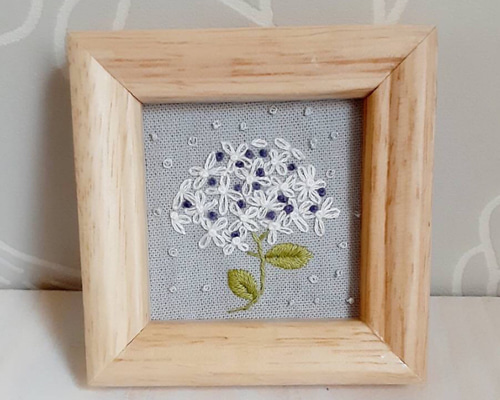 poritorie オーバルフレーム 額 植物図鑑風 紫陽花 刺繍 1_1dfe0e59af11a5c5bd9431cecb38