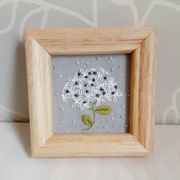 刺繍フレーム 紫陽花（あじさい）壁飾り その他インテリア雑貨 刺繍屋