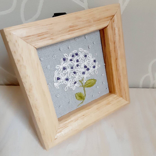 刺繍フレーム 紫陽花（あじさい）壁飾り その他インテリア雑貨 刺繍屋