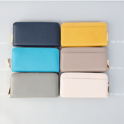 《選べる6色》ラウンドファスナー・長財布☆彡大容量・カード12枚収納・シュリンクレザー 3枚目の画像