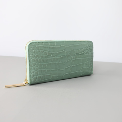 未使用 クロコダイル ラウンドファスナー長財布 ベージュグリーン 楽天市場】ファスナー長財布(小銭入れあり) マット加工クロコダイル