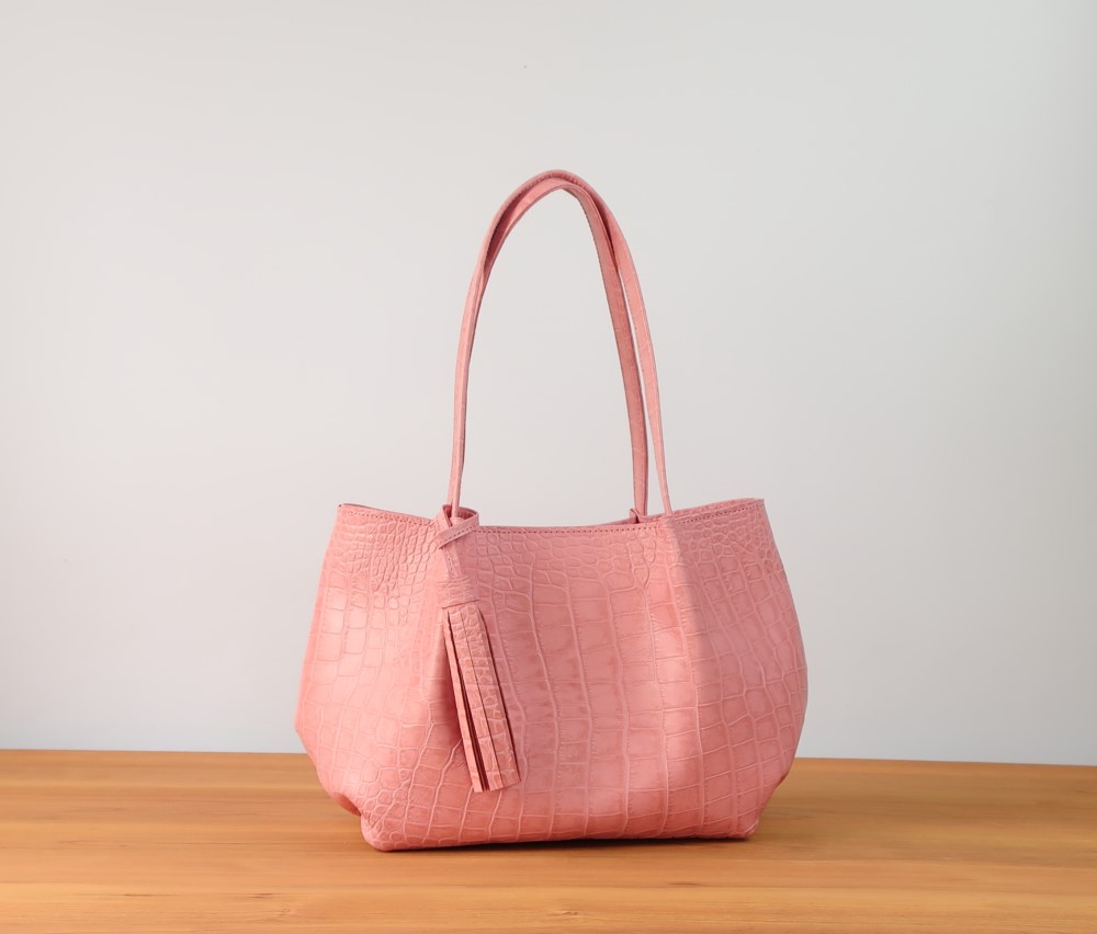 ふんわりタックトート（SS)☆彡ピンク・受注製作