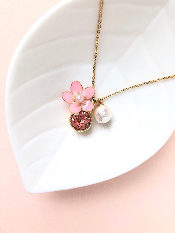 桜ひと花 春色スワロのパールネックレス（一重） ネックレス 