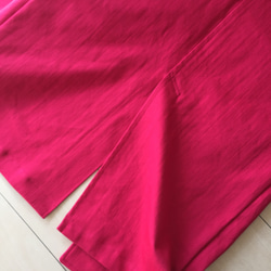 ちいさい襟のハンサムコート　コットンカツラギ　一枚仕立て　ラグラン袖 ビビッドピンク 5枚目の画像