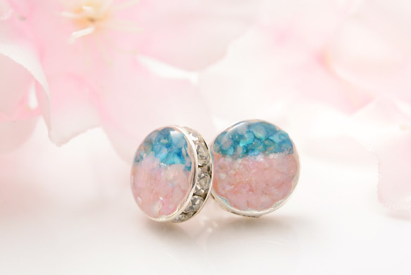 【春季限定】藍天與櫻花：耳環【訂購產品】 第1張的照片
