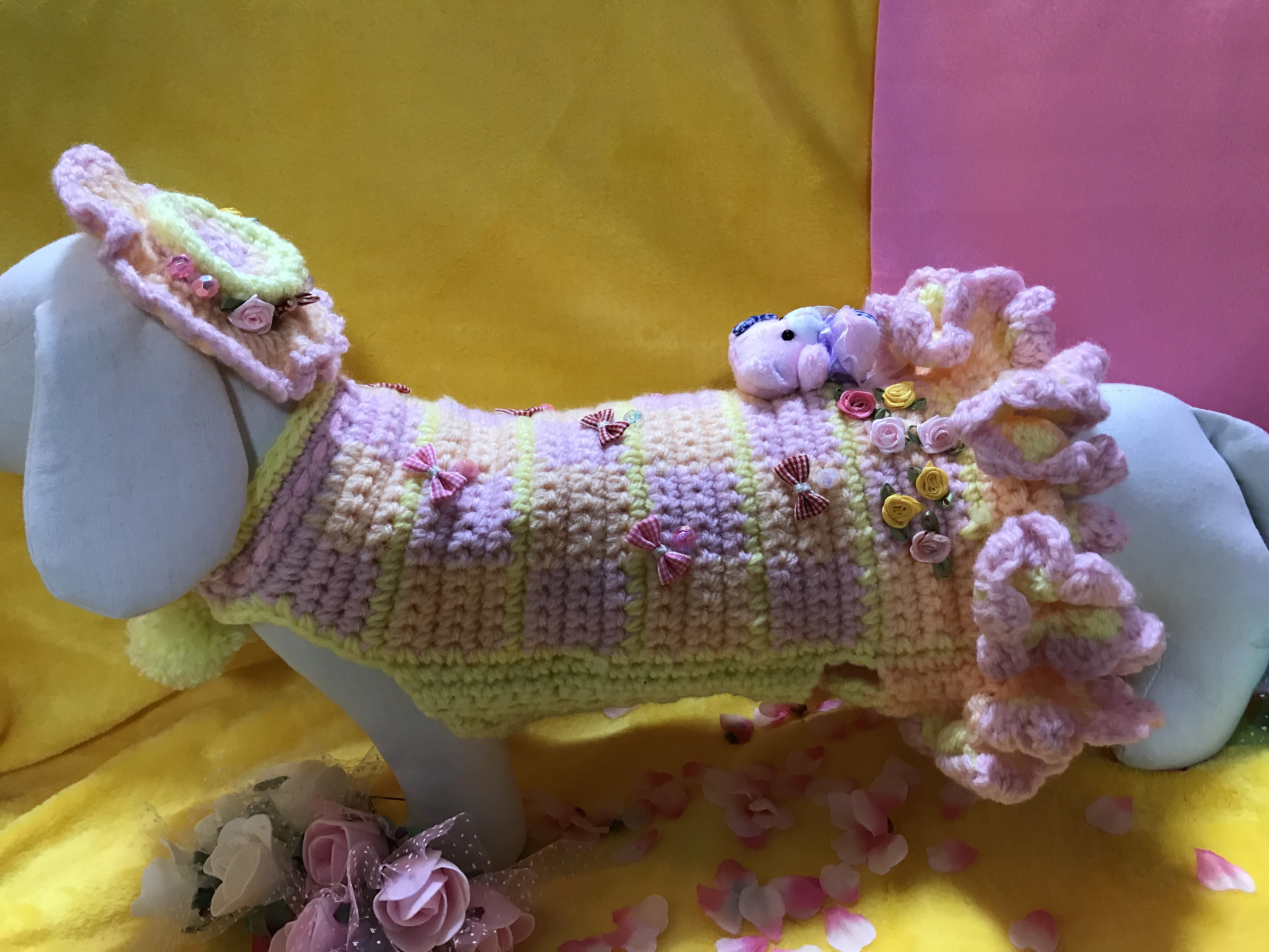 アトリエgg♡キャミワンピ 19ハーフ 犬用 髪飾り 荒々し