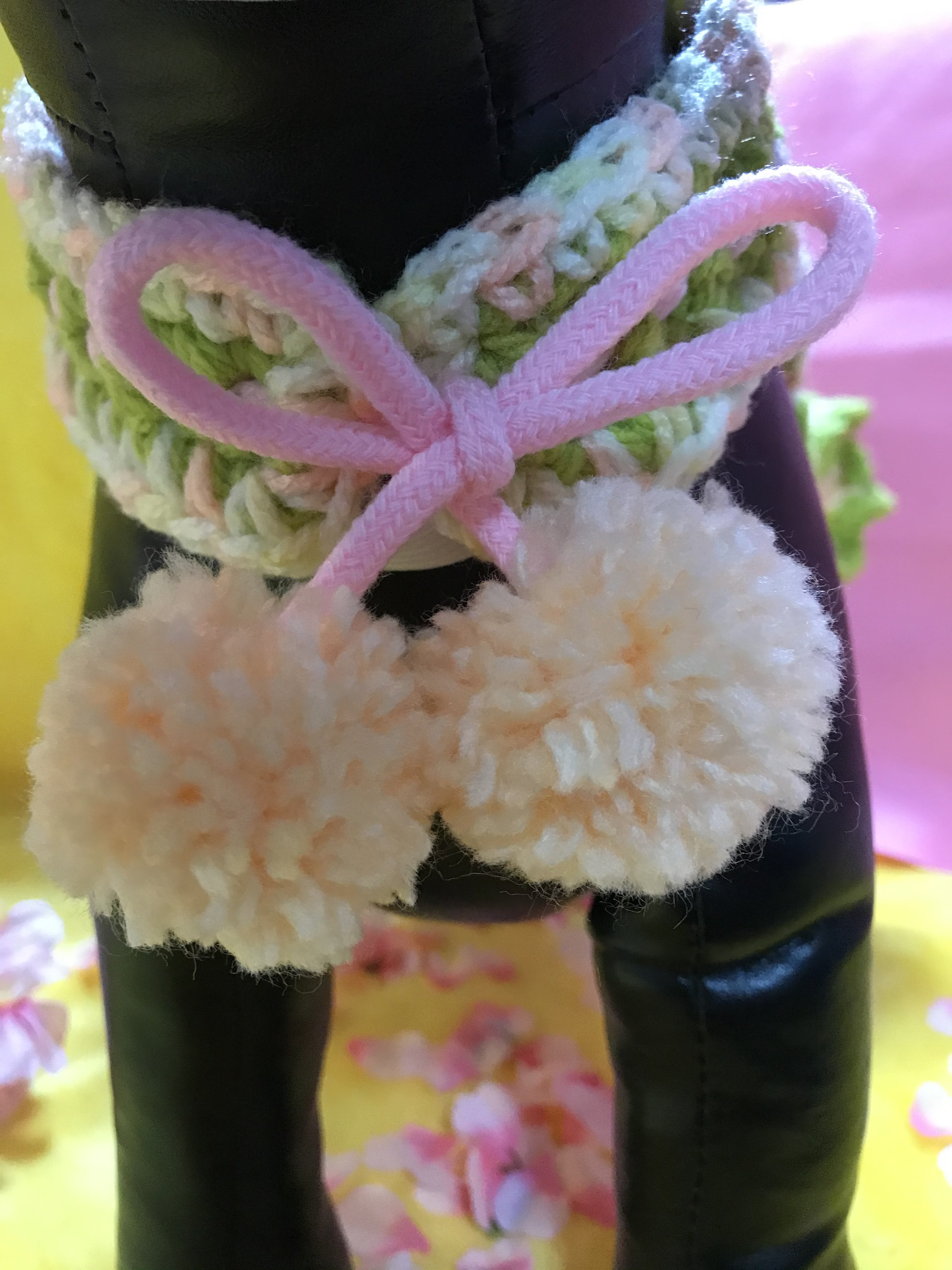 Only-わんオリジナル♡♡フリルいっぱいお洒落で可愛いあなただけのペットワンピース 手編み完全1点物！！