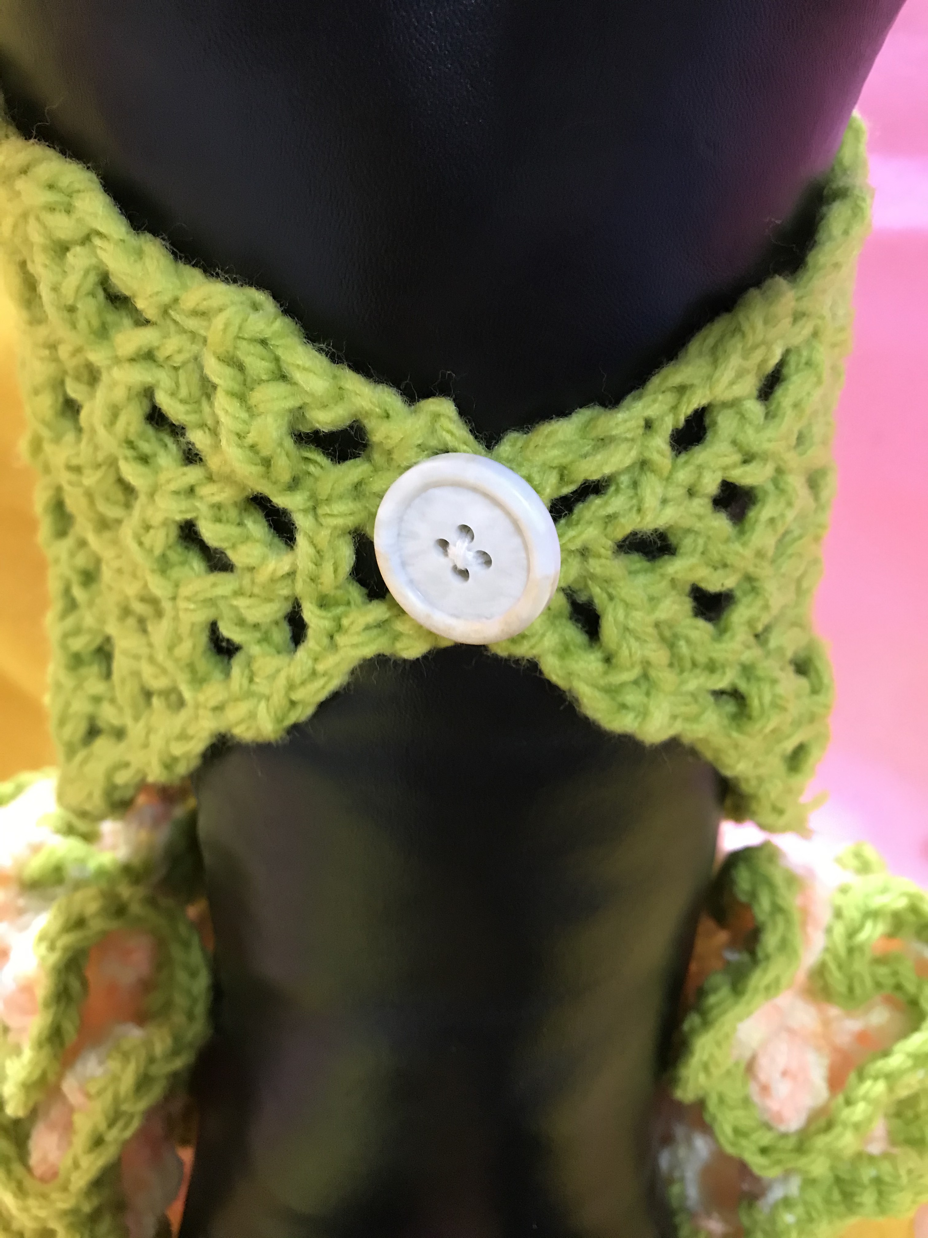 Only-わんオリジナル♡♡フリルいっぱいお洒落で可愛いあなただけのペットワンピース 手編み完全1点物！！