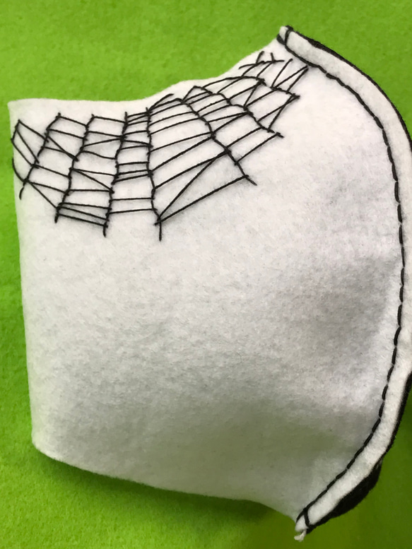 蜘蛛の巣マスク兼マスクカバー　洗濯OK 2枚目の画像