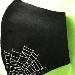 蜘蛛の巣マスク兼マスクカバー　洗濯OK 3枚目の画像