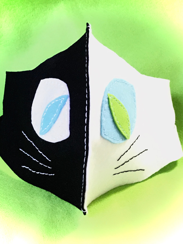 猫マスク兼マスクカバー　洗濯OK 送料無料 1枚目の画像