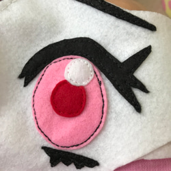 アニメ系ヒロインの目元 ファッションマスク兼マスクカバー　洗濯OK 送料無料 3枚目の画像